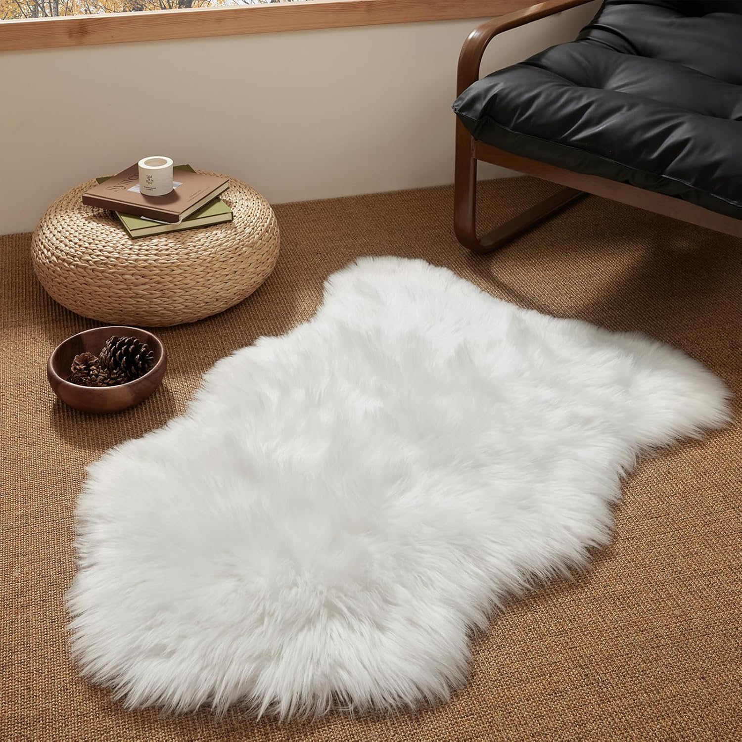 Eco-Luxury Comfort with a Double Sheepskin Rug