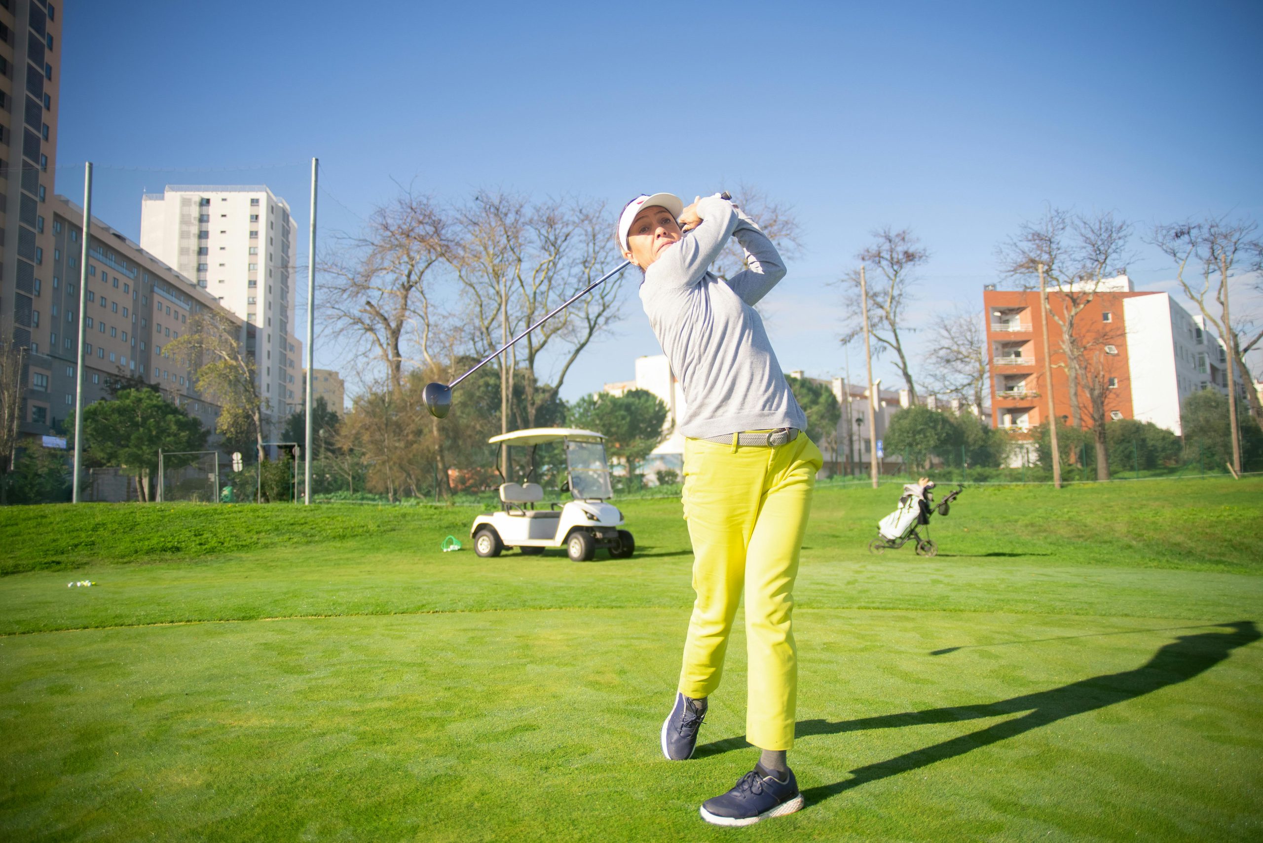 Golf Swing Training Aid to Improve Angle of Attack Instantly